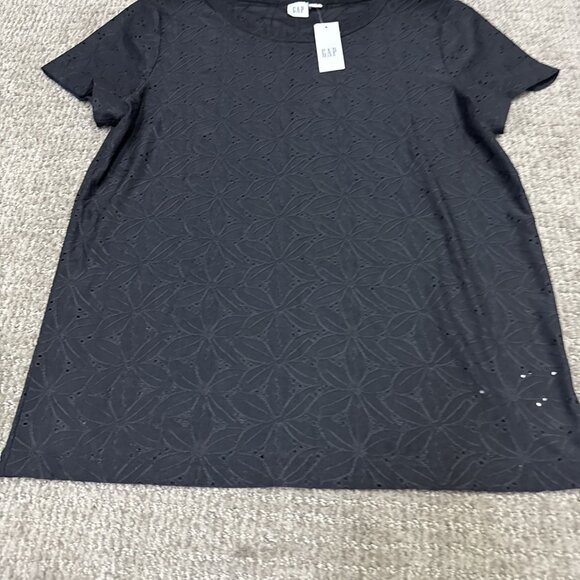 Gap Blouse Black Short Sleeve Women’s Size Small NWT - Picture 4 of 11